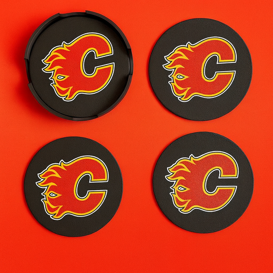 Calgary Flames Coaster Set of 4