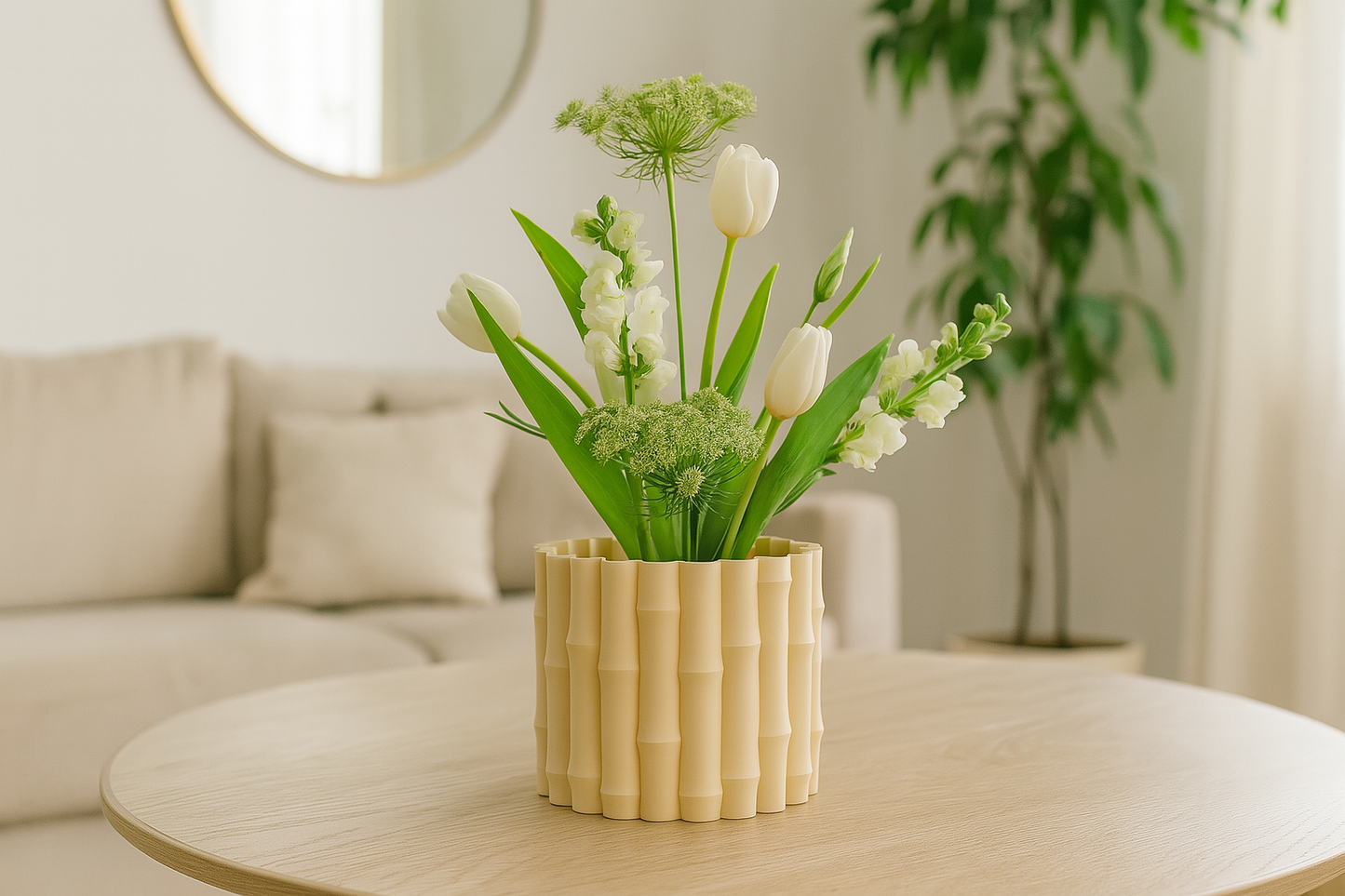 "BambuNest" Flower Pot