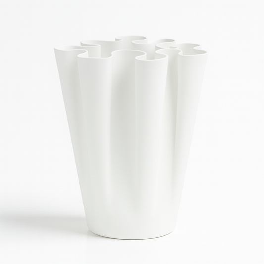 "FloraFlow" Curved Edges Vase