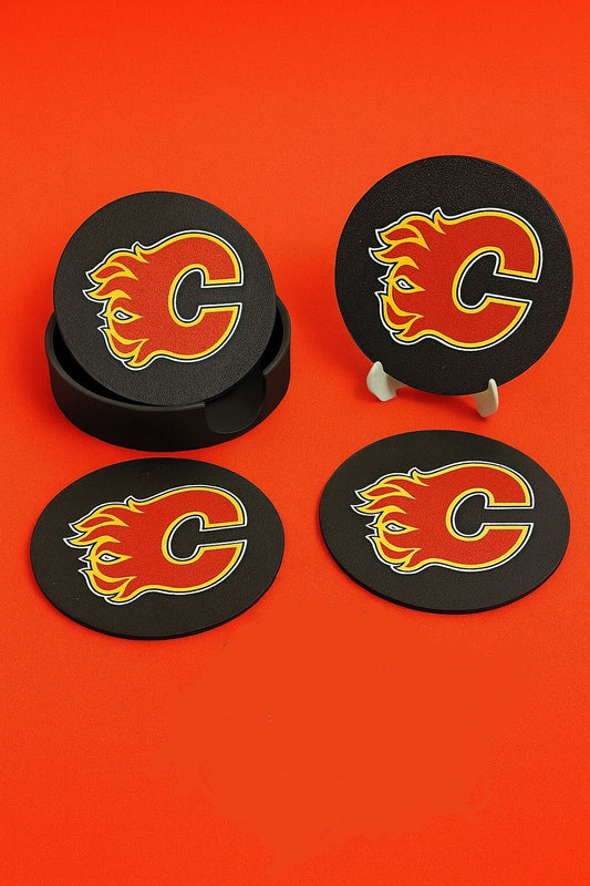 Calgary Flames Coaster Set of 4