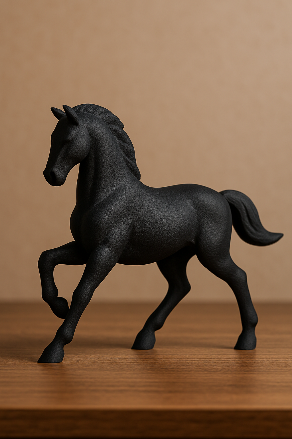 Midnight Stallion – Modern Black Horse Figurine