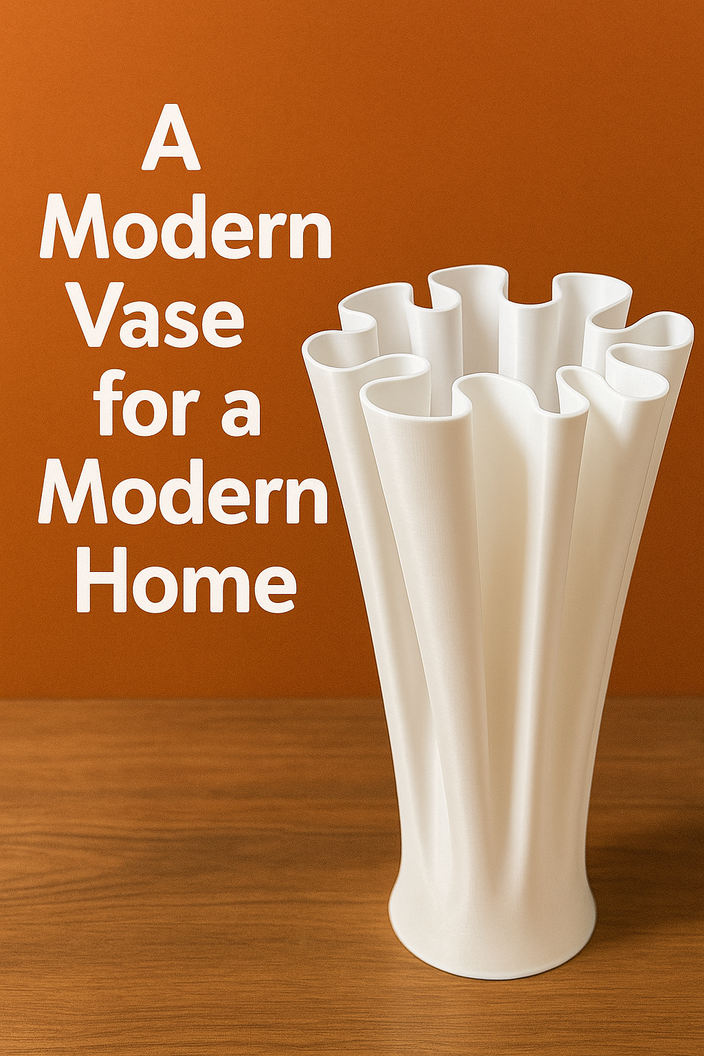 "FloraFlow" Curved Edges Vase