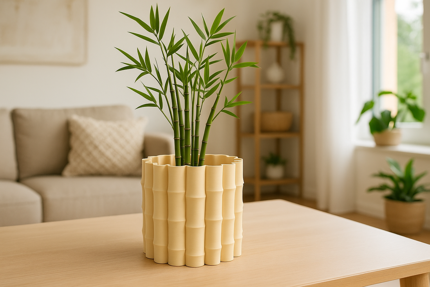 "BambuNest" Flower Pot