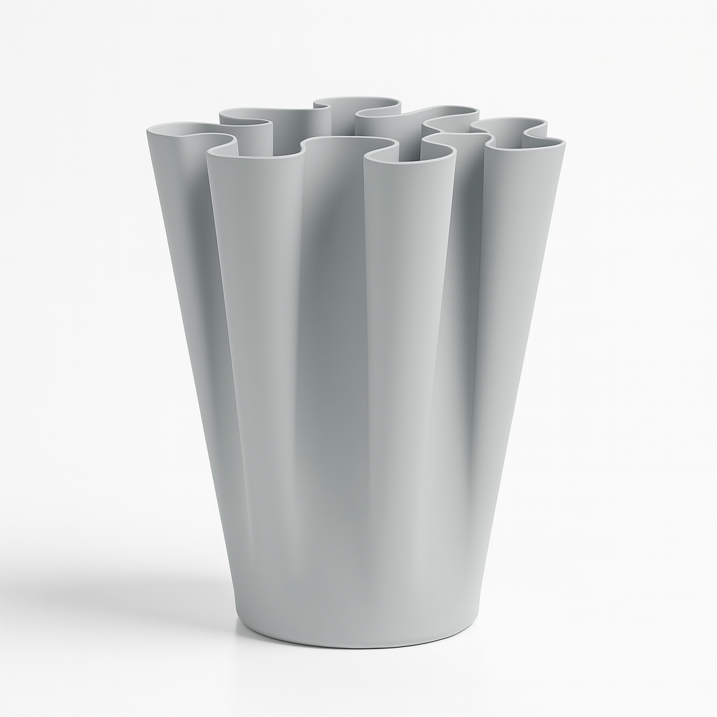 "FloraFlow" Curved Edges Vase