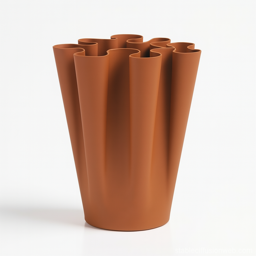 "FloraFlow" Curved Edges Vase