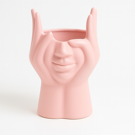 "Serenity Hands" Face Vase