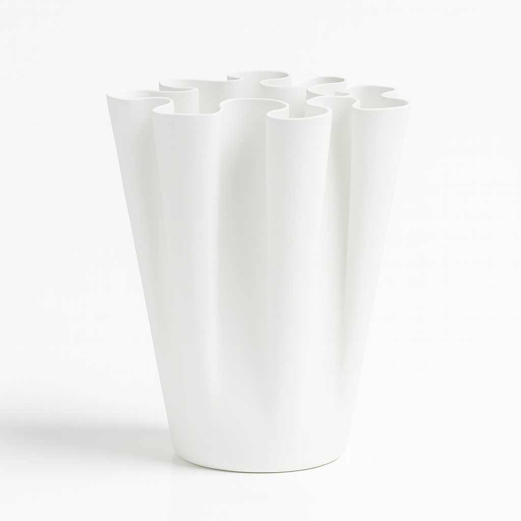 "FloraFlow" Curved Edges Vase