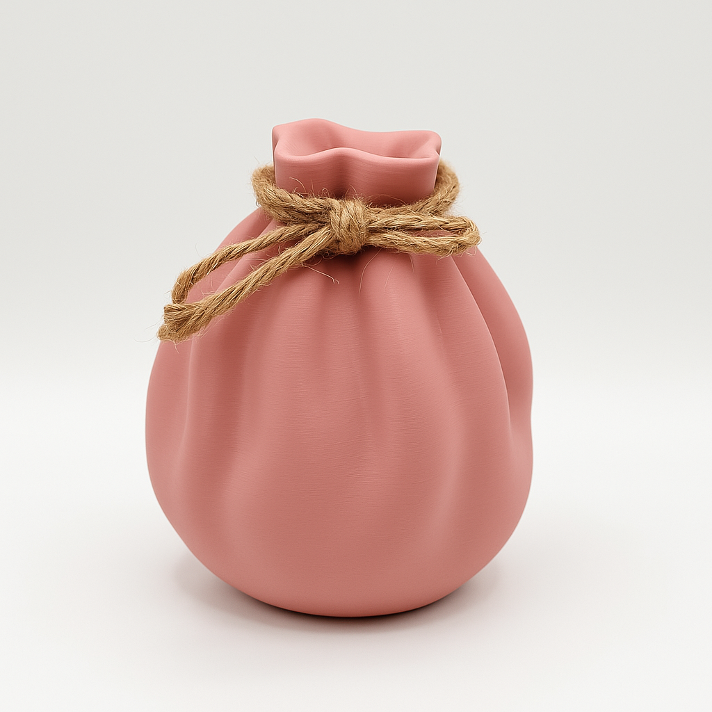 "Tied Pouch" Vase